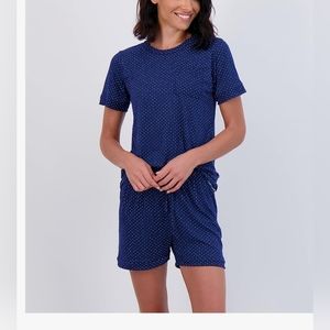 Real Essentials 2 Piece: Women’s Short Sleeve Top with Shorts Pajama Set